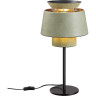Настольная лампа ODEON LIGHT KRESSA PENDANT ODL24 401 E27 1*60W черный зеленый золотой, металл экокожа 4992/1TA